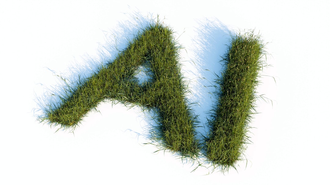 dimple shah joins - The letters ai made of green grass