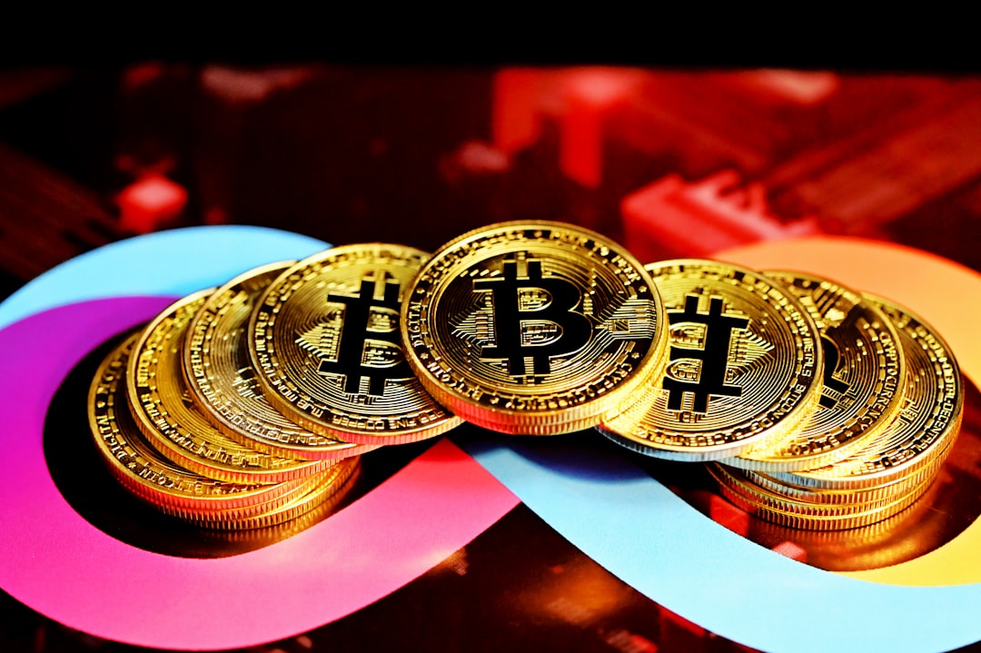 allium series b - a pile of bitcoins sitting on top of each other
