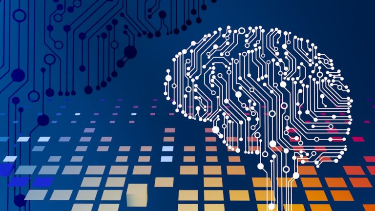 ai in banking - a computer circuit board with a brain on it