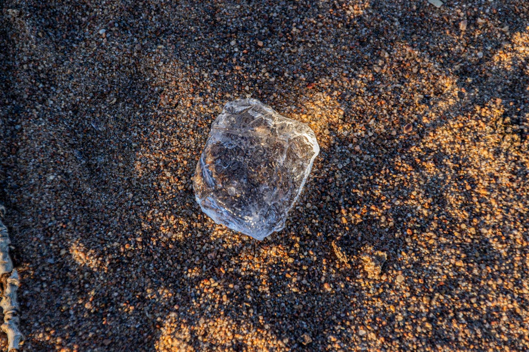 basketball league owner - A piece of ice sitting on top of a sandy beach