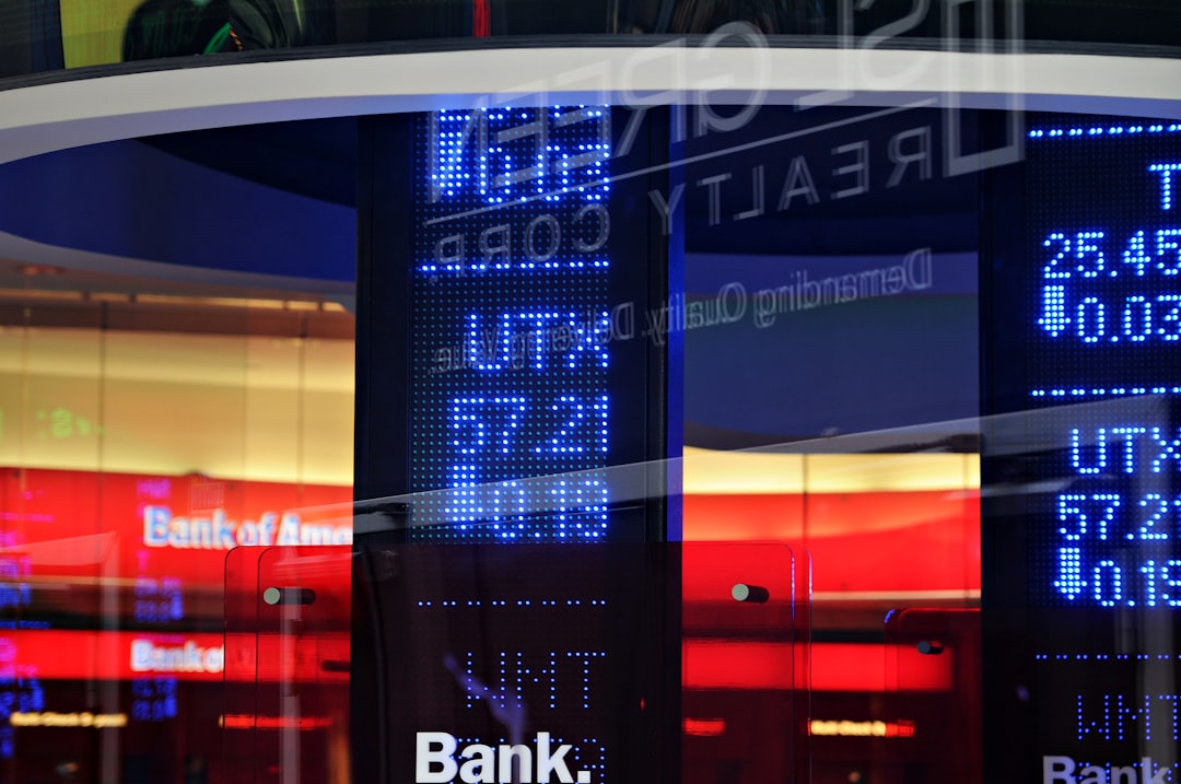 broadcom stock decline - a bank sign in front of a building