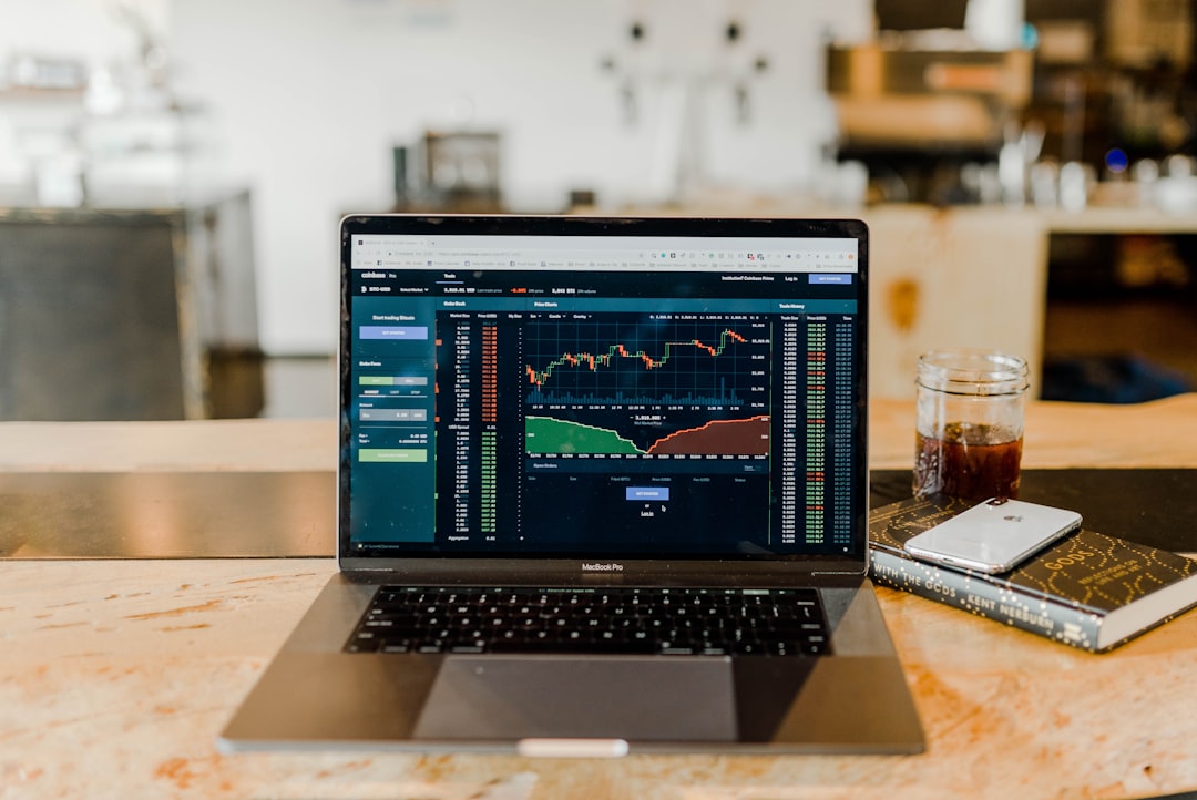 algorithmic trading - turned-on MacBook Pro