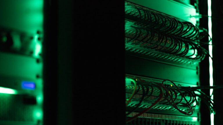 ai coding benchmarks - a rack of electronic equipment in a dark room