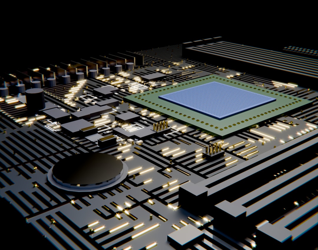 openai jalapeño chip - Detailed computer circuit board with a central processing chip.