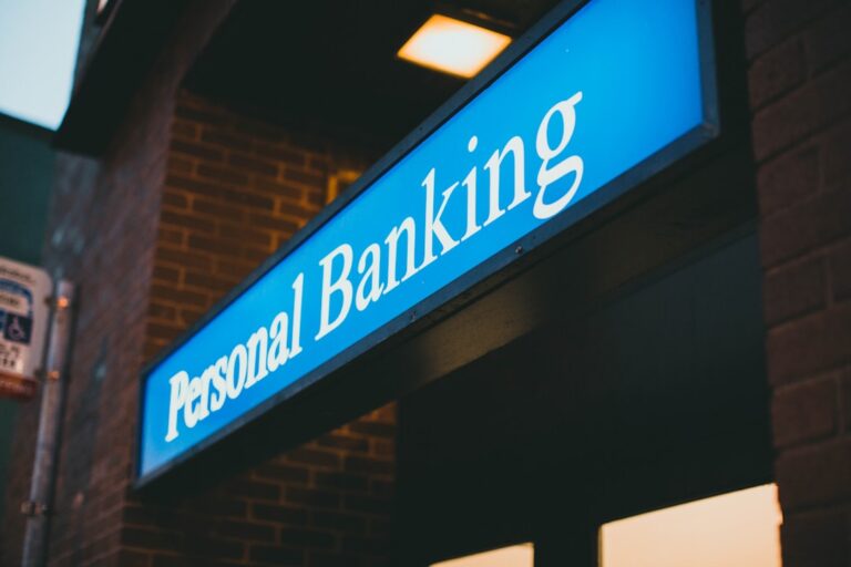 api banking - blue and white UNKs coffee shop signage