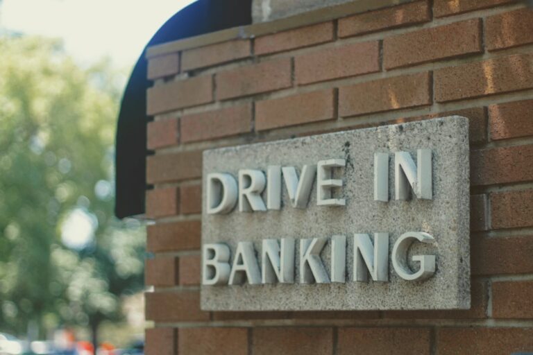 open banking - Drive in bankking signage