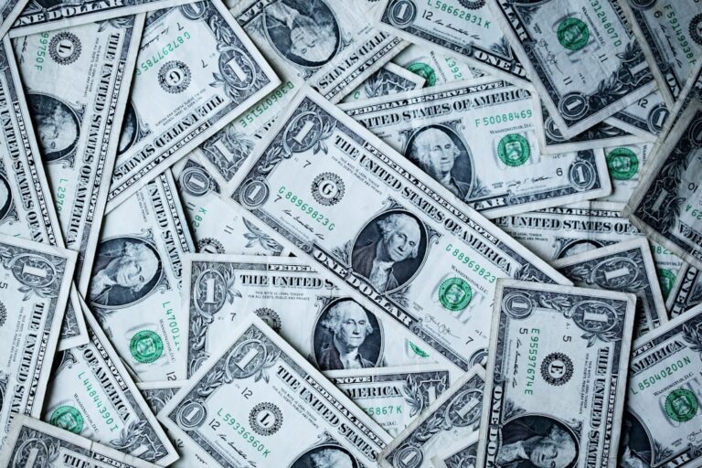 financial mistake - 1 U.S.A dollar banknotes