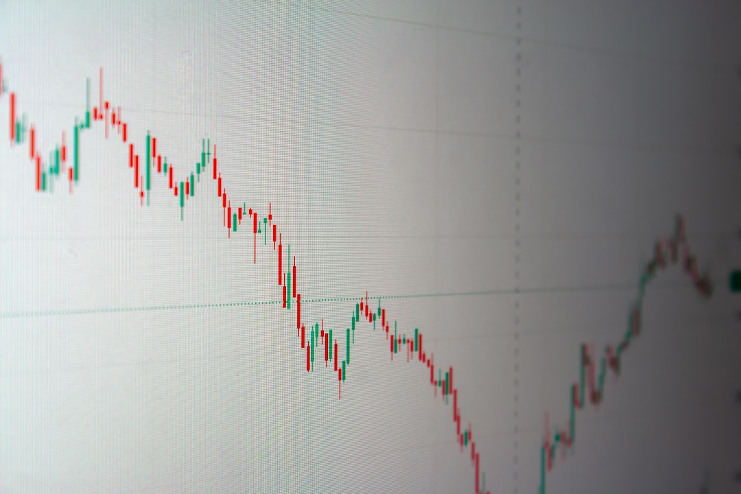 oil price target - Stock market chart shows a downward trend.