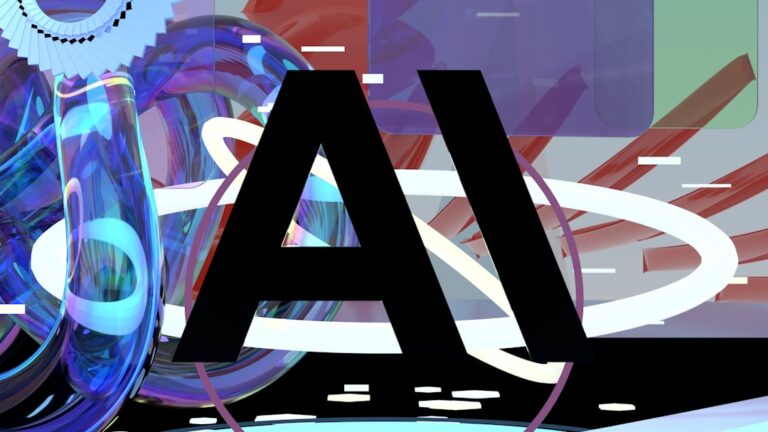 etf investment trends - Bold 'ai' text with vibrant abstract digital elements.