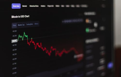 hedge fund trade - a computer screen displaying a stock market chart
