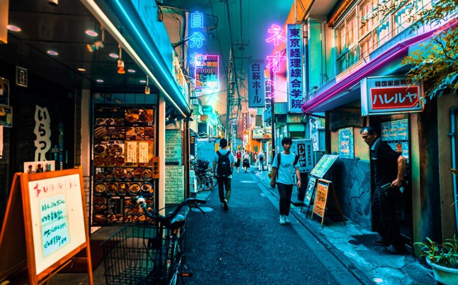 japan crypto overhaul - two person walking along the alley