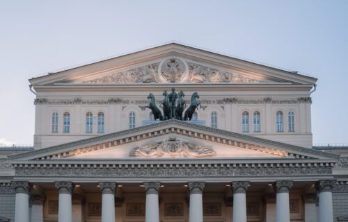 russian crypto regulation - a large building with Bolshoi Theatre in the background