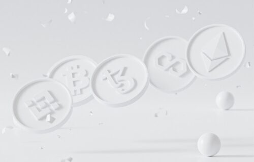 clarity act stablecoin - a group of white objects floating on top of a white surface