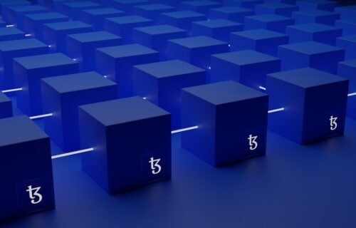 south korea bank payment - a group of blue cubes with numbers on them