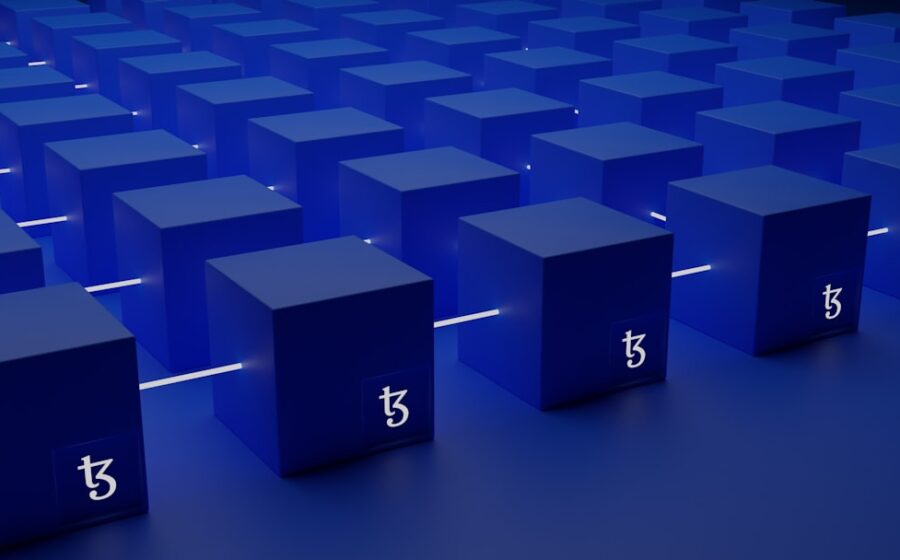 south korea bank payment - a group of blue cubes with numbers on them