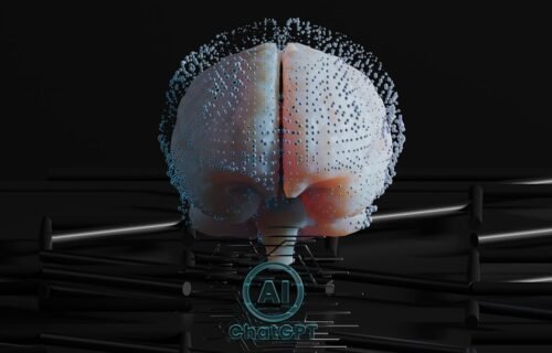 openai price cuts - a computer generated image of a human head