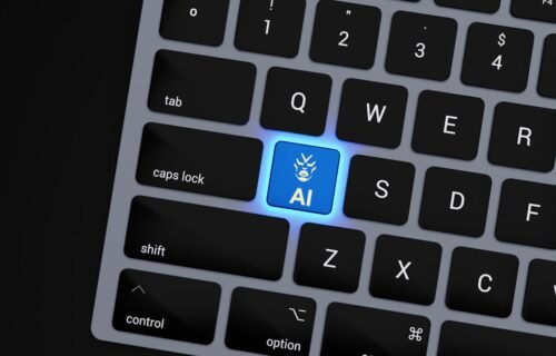 ai agents limitations - a close up of a keyboard with a blue button