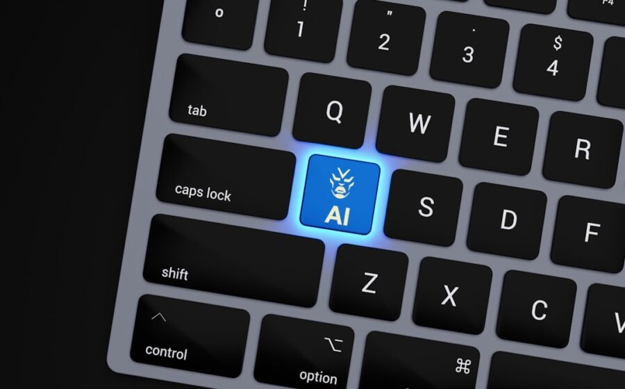 ai agents limitations - a close up of a keyboard with a blue button