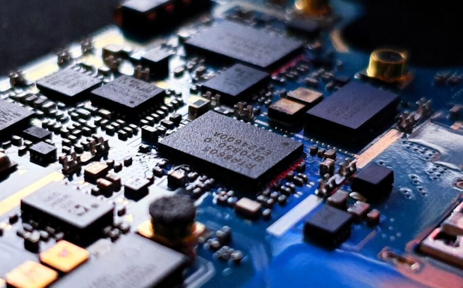 ai chip stocks - blue circuit board
