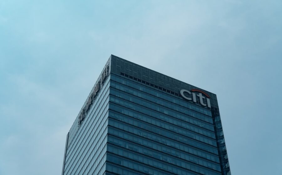 bitcoin custody citi - a tall building with a citi logo on it