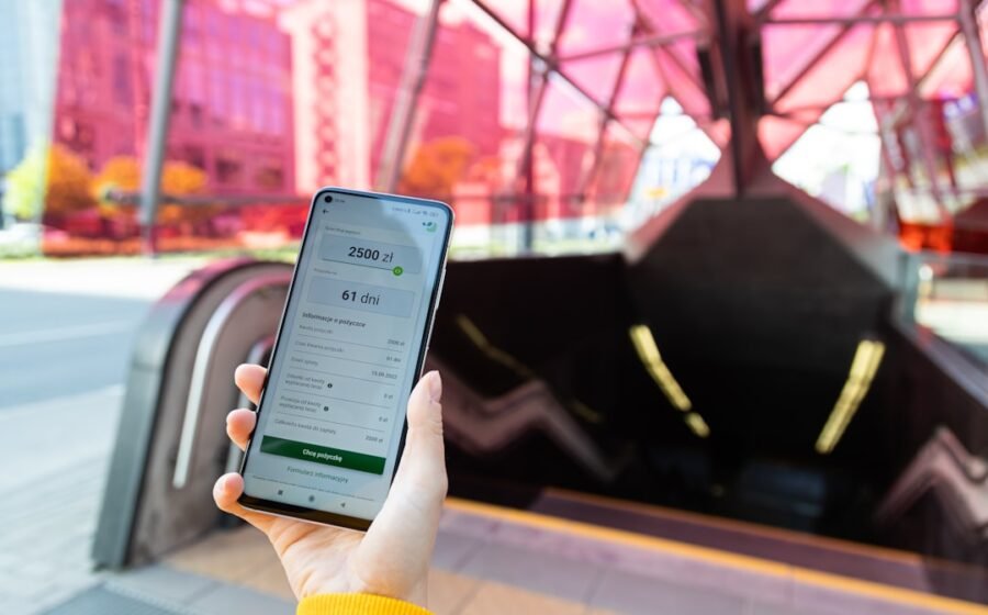 fintech fees sponsor banks - a hand holding a phone