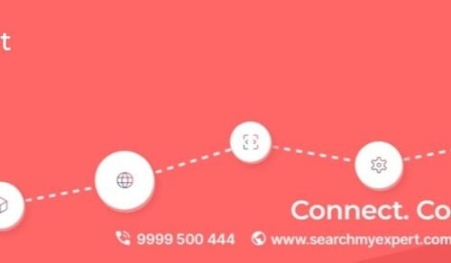 ai in banking - a red background with a line of white circles