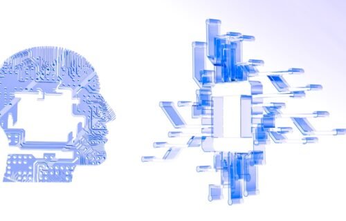 insurtech AI insurance - a computer chip in the shape of a human head