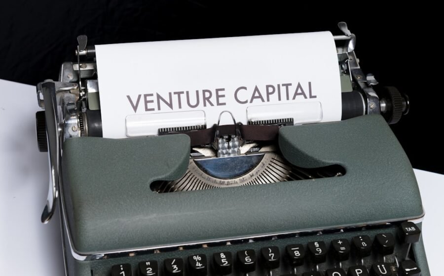 venture capital explained - green and white typewriter on black textile