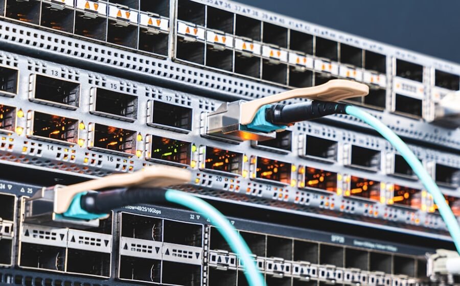 crusoe raises valuation - a bunch of wires that are connected to a server
