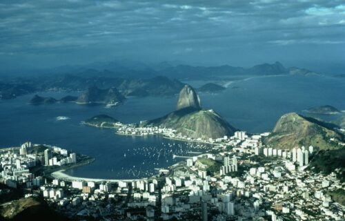 ecb pix instant payments - Aerial view of rio de janeiro with sugarloaf mountain