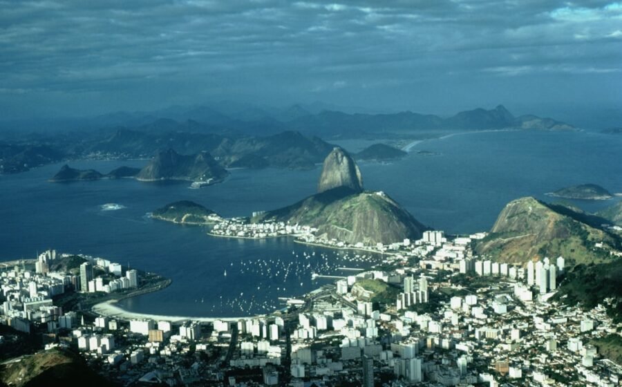 ecb pix instant payments - Aerial view of rio de janeiro with sugarloaf mountain