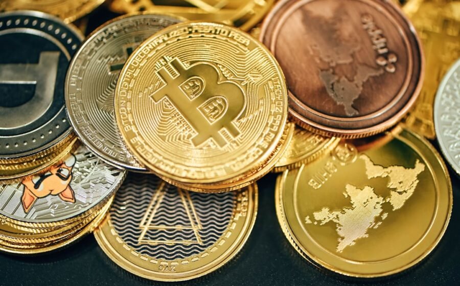 crypto bank approval - a pile of gold and silver bitcoins
